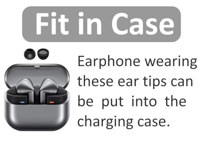 Galaxy Buds 3 Pro Memory Foam Tips Earbud, 2 Pairs Replacement Comfortable No Silicone Pain Noise Isolation Accessories Compatible with Samsung Galaxy Buds 3 Pro/Galaxy Buds 4 Pro - Black S - size: S
