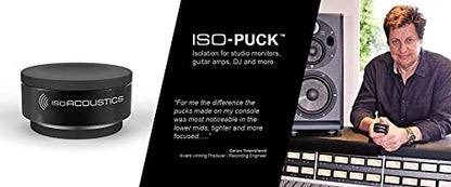 IsoAcoustics Iso-Puck Series Acoustic Isolators (Iso-Puck, 20 lbs max/Unit, 2-Pack) - size: Iso-Puck, 2 Pack