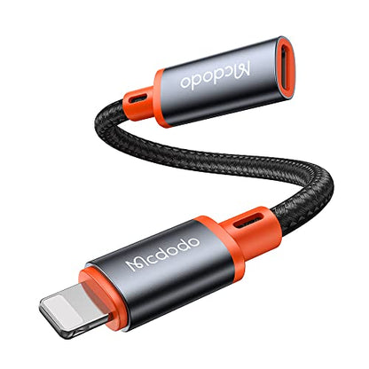 mcdodo 4 in 1 USB-C to Lightning OTG Adapter with Charging/Audio/OTG Function Type-C Female to Lightning Male Cable Adapter Fit for iPhone/iPad/AirPods/MacBook