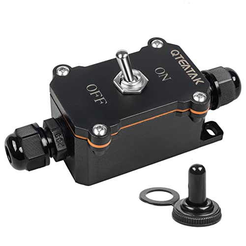 Inline Cord Switch ON-Off Toggle Switch Waterproof | AC 15A 250V/20A 125V, ON-Off 4 Screw Pin Switch, Two-Side Entry & Exit Line Outdoor Electrical Start Stop Toggle Switch - style: ON-OFF