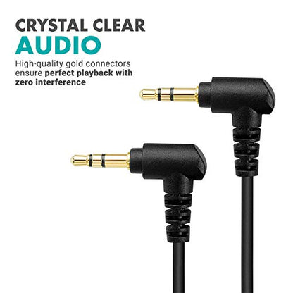 Movo MC1 3.5mm Audio Cable - Dual Male 3.5mm TRS Cable for Audio Mixers, Microphones, Cameras, Recorders, Car Speakers, and More (Pack of 2) - size: 6 feet (Pack of 2)