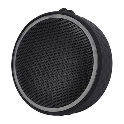 Diyeeni Bluetooth Shower Speaker, IPX6 Water Proof Portable Bluetooth 5.3 Speakers with Suction Cup, Mini Wireless Speaker with RGB Lights, Loud Stereo Sound for Bathroom (Black) - color: Black