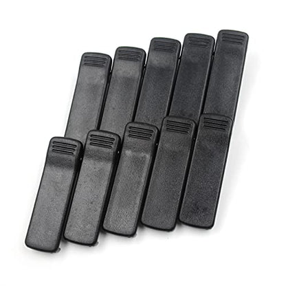 10-Pack HLN8255 Belt Clip for Motorola CP200 CP200D EP450 PR400 | Durable ABS waist clip for secure battery attachment and easy radio carry