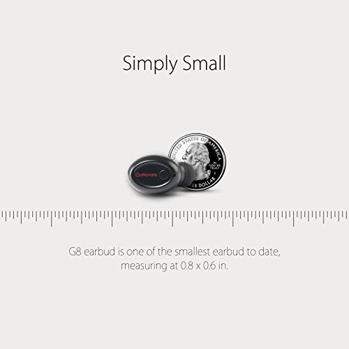 G8 Bluetooth Earpiece Wireless Headphone Mini Invisible Earbud, 6 Hrs Playtime 2 Magnetic USB Chargers Tiny Smallest Headset Single Car Earphone with Mic for Samsung Galaxy (1 Piece) - color: Black