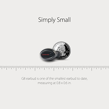G8 Bluetooth Earpiece Wireless Headphone Mini Invisible Earbud, 6 Hrs Playtime 2 Magnetic USB Chargers Tiny Smallest Headset Single Car Earphone with Mic for Samsung Galaxy (1 Piece) - color: Black