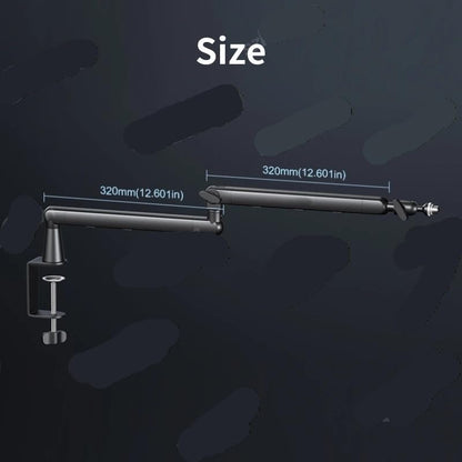 Compatible For Shure SM7B, MV7, AM8, K688; Professional Low Profile Mic Arm With Extended Riser & Cable Management