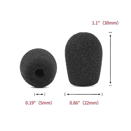 Foam Mic Covers for VXI Blueparrott B250XT, B350XT, B450XT, B550-XT,C400-XT | Replacement Microphone Windscreen Covers, Noise Reduction, 5 Pairs