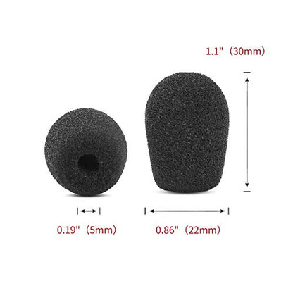 Foam Mic Covers for VXI Blueparrott B250XT, B350XT, B450XT, B550-XT,C400-XT | Replacement Microphone Windscreen Covers, Noise Reduction, 5 Pairs