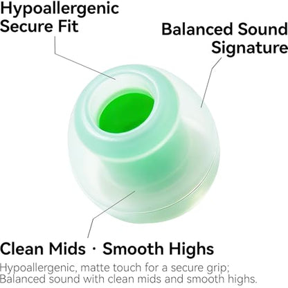 Tipsy IEM Ear Tips Set, 6 Pairs: Liquid Silicone, Skin‑Friendly Silicone, Memory Foam, Fits Tipsy M5/M3/M1/HD6/HD4 (B-M Size) - size: B-M Size