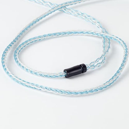 8 Core Braided Headphone Upgrade Cable, Headphone Replacement Cable, Silver-Plated Copper Upgrade Cable for C10 C16 KZ ZST ES4 AS06 ZS7 Earphones(Silver Blue, 2 PIN 3.5MM) - size: 2 PIN 3.5MM