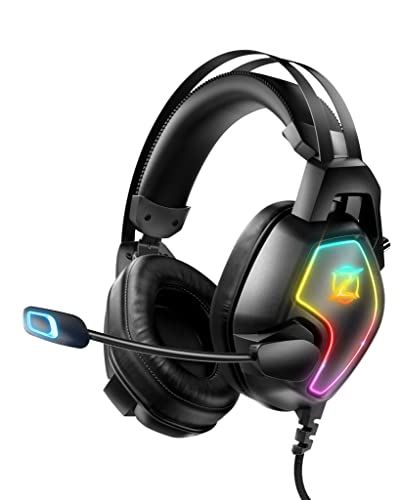 Ozeino Gaming Headset for Xbox One Series X/S Ps5, Ps4, PC Switch, Noise Canceling Headphones with Microphone, 3.5mm Audio Jack, Auto-Adjust Headband (Pack of 2)