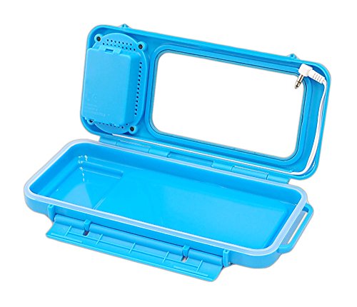 Upgraded Pyle Surf Sound Speaker Waterproof Case, Portable, Protective Case for iPod, MP3 Player and Smartphone, UV Treatment, Dustproof Cover (Blue)