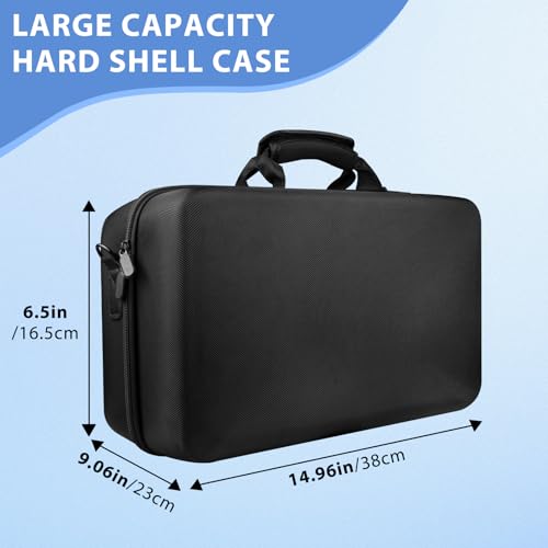 LVKAYCE Hard Shell Carrying Case Compatible with PS5 SLIM 2023 | Travel Storage Bag, Organizer Protective Cases for Play Station 5 Slim Console Controllers Headset and Gaming Accessories - size: PS5 SLIM