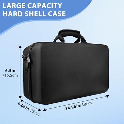 LVKAYCE Hard Shell Carrying Case Compatible with PS5 SLIM 2023 | Travel Storage Bag, Organizer Protective Cases for Play Station 5 Slim Console Controllers Headset and Gaming Accessories - size: PS5 SLIM
