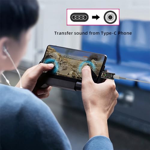 xiwai 2 Pack Type C USB-C to 3.5mm Audio AUX & 16bit 48kHz MIC Sound Card Adapter Compatible with Laptop Tablet Phone - style: USB-C to DAC 3.5MM 48khz