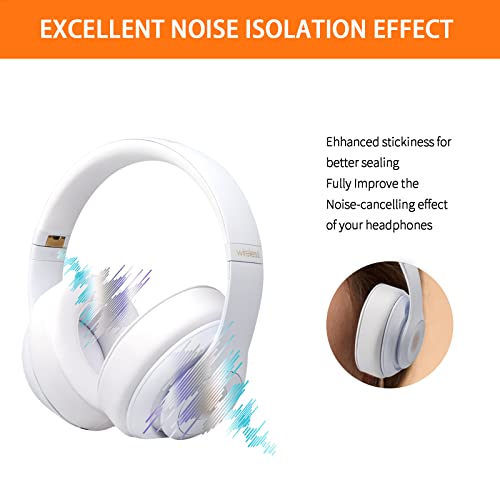 GEVO Replacement Ear Pads for Beats Studio 2 & 3 Headphone Ear Cushions - color: White