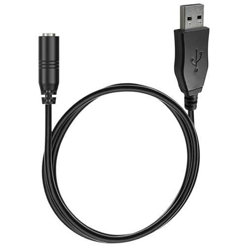 USB A Male Cable to 3.5mm 97cm/3.2FT TRRS Aux Female Jack Audio Adapter | External Sound Card 3.5mm Aux Stereo Converter Compatible with Headphone Earphone Speaker to PC Laptop Desktop PS4 PS5