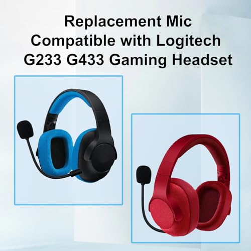 3.5mm Replacement Mic for Logitech G233 G433 Gaming Headset | Detachable Noise Cancelling Microphone, for PC, Xbox One, PS4, PS5