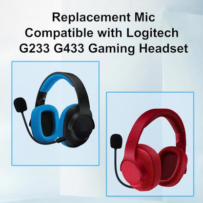 3.5mm Replacement Mic for Logitech G233 G433 Gaming Headset | Detachable Noise Cancelling Microphone, for PC, Xbox One, PS4, PS5