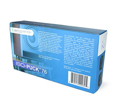 IsoAcoustics Iso-Puck Series Acoustic Isolators (Iso-Puck 76, 40 lbs or Less/Unit, 2-Pack) - size: Iso-Puck 76, 2 Pack