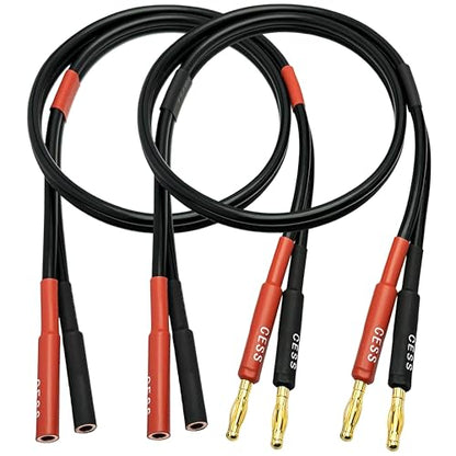 CNCESS Banana Male to Female Extension Cable, 2 ft, 2-Pack - size: 2 Feet