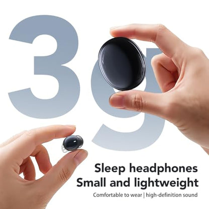 MS216 Sleep Earbuds Bluetooth 6.0 in Ear Light-Weight Headphones, Mini Sleep Headphones Small Design for Side Sleepers, Ear Buds for Sleeping, Blocks Snoring Noise, 60H Battery, HD Calls, Black