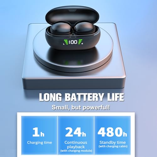 Wireless Small Mini Earbuds Bluetooth in Ear Soft Hidden Headphones Discreet Ear Buds ENC Noise Cancelling Men Women Low Profile Sleep Tiny Earphones for iPhone Android Work Sports Audiobooks - color: Skin