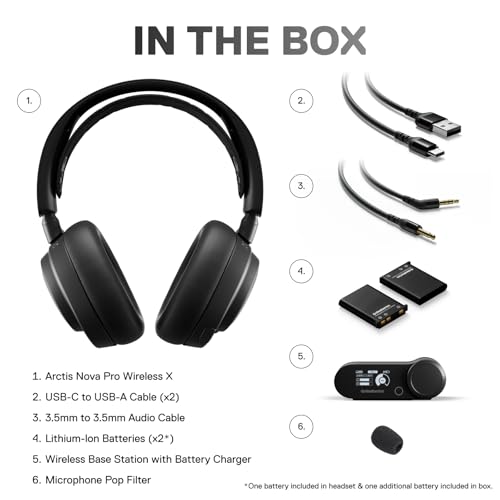 SteelSeries Arctis Nova Pro Wireless Multi-System Gaming Headset - Black - color: Black, style: Xbox