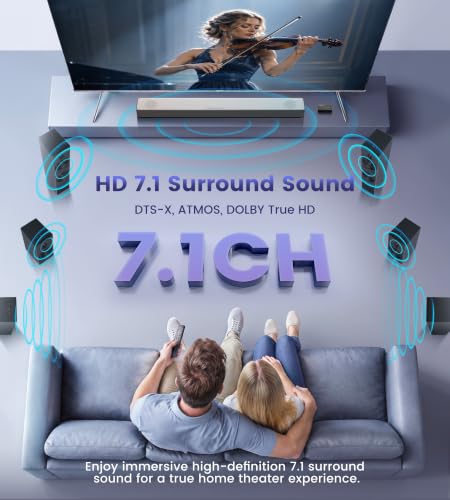 HDMI eARC Audio Extractor, ARC/eARC to HDMI Audio Converter with CEC Control, Support Dolby Atmos DTS-X 7.1 Surround Sound, TV Remote Control Volume & Power On/Off for Soundbar Amplifier (Black)