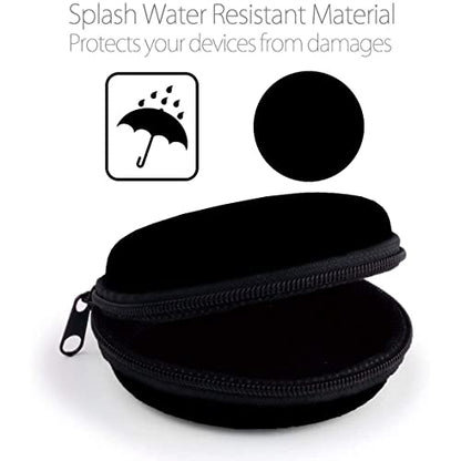 Earphone Case MAS CARNEY Headphone Earbud Hard Protective Carrying Case Bag - color: Purple, style: Round
