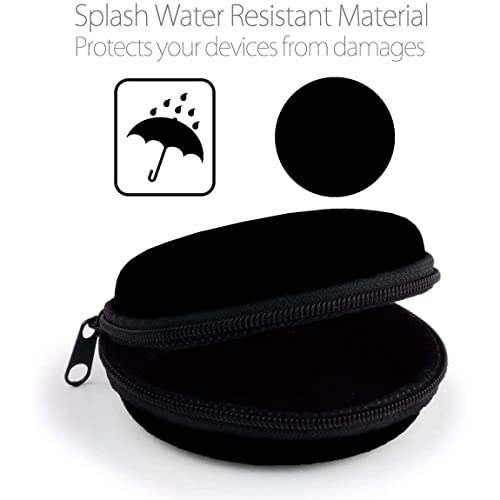 Earphone Case MAS CARNEY Headphone Earbud Hard Protective Carrying Case Bag - color: Blue, style: Round
