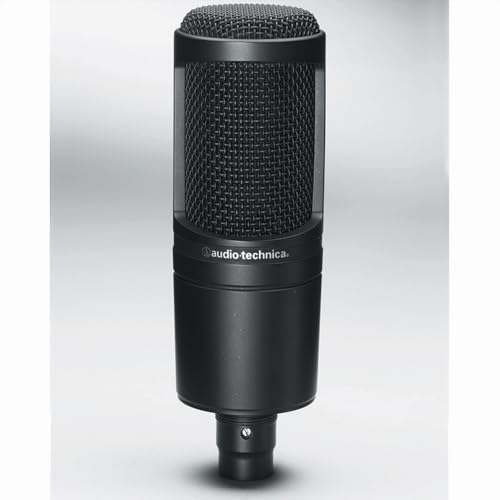 Audio-Technica Side Address Cardioid Condenser Studio Microphone AT2020 Bundle with 2 YR CPS Enhanced Protection Pack, Metal Shock Mount, Pop Filter, Suspension Boom Arm Stand and 25ft XLR Cable