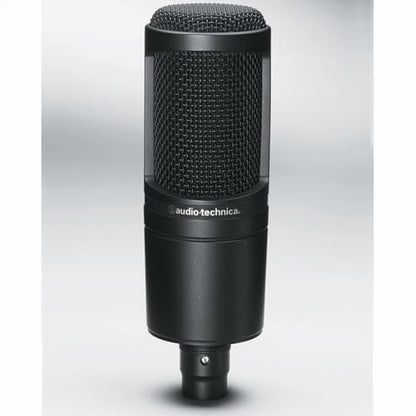 Audio-Technica Side Address Cardioid Condenser Studio Microphone AT2020 Bundle with 2 YR CPS Enhanced Protection Pack, Metal Shock Mount, Pop Filter, Suspension Boom Arm Stand and 25ft XLR Cable