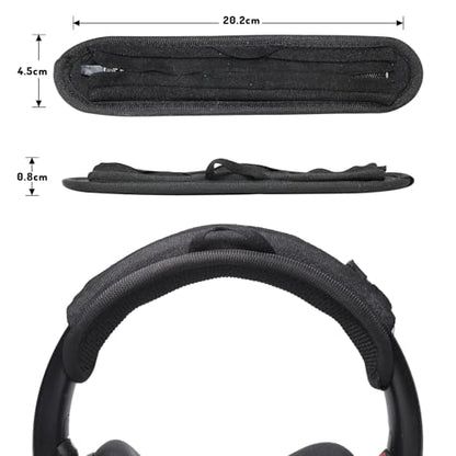Adhiper Universal Headband Cover for Jabra Evolve 2 85/75/65/55/50/40/30 | for Jabra Evolve 75/65/40/30/20, Evolve3 85/75 Headsets, 6mm Thick Neoprene Cushion Covers , with Hanging Loop