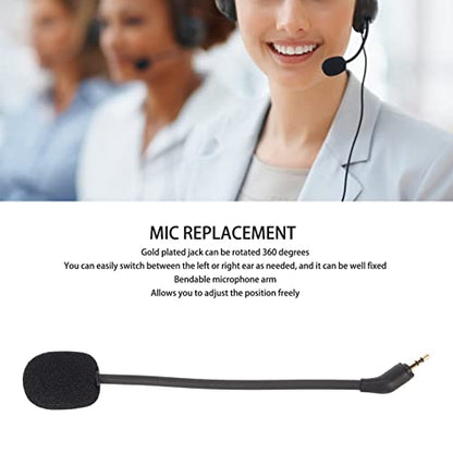 Mic Replacement for A30, 2.5mm Detachable Boom Microphone, Noise Reduction, Plug and Play for Clear Sound