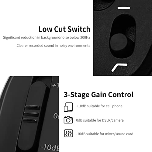 SGC-600 Universal Shotgun Mic for Camera & Phone, 3.5mm with Shock Mount | Universal 3.5mm Shotgun Mic fits Phones/DSLRs/Camcorders, Shock Mount & Windscreen Included, Ideal for Vlog & Recording