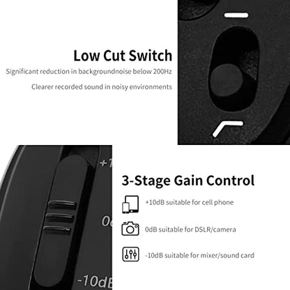 SGC-600 Universal Shotgun Mic for Camera & Phone, 3.5mm with Shock Mount | Universal 3.5mm Shotgun Mic fits Phones/DSLRs/Camcorders, Shock Mount & Windscreen Included, Ideal for Vlog & Recording