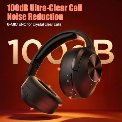Vonaural Active Noise Cancelling Headphones, Upgraded Wireless Bluetooth Headphones Over Ear (Carbon Black) - color: Carbon Black