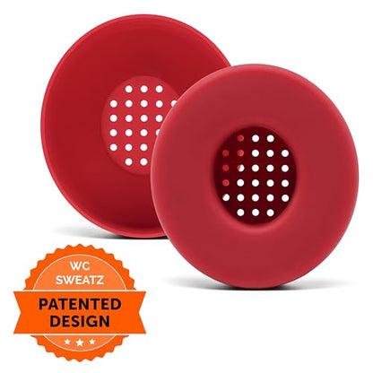 WC SweatZ Solo - Patented Earpad Sweat Covers for Beats Solo 4, Solo 3 & Solo 2, Made by Wicked Cushions | Sweatproof & Machine Washable | Red - color: Red