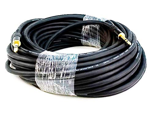 Monoprice 50ft Premier Series 1/4in TRS Male to Male Cable, 16AWG (Gold Plated) - size: 50ft