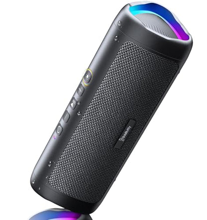 Bluetooth Speaker, 20W HD Sound, Portable Wireless, IPX5 Waterproof, Up to 24H Playtime, TWS Pairing, for Home/Party/Outdoor/Camping/Beach Essentials, Electronic Gadgets, Birthday Gift (Black) - color: Black