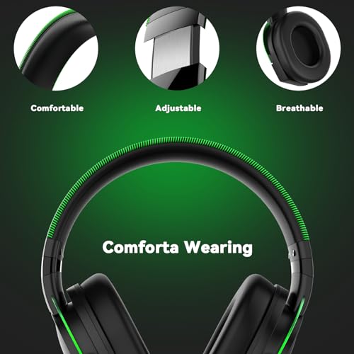 IMYB A88 Gaming Headset with Microphone, Stereo Wired Noise Cancelling Over-Ear Headphones with Mic for Pc, Ps5, Xbox One Series X/s, Ps4, Computer, Laptop, Mac, Nintendo, Gamer (Green) - color: Green
