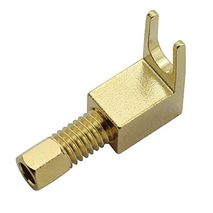 8 PCS Speaker Cable Connector, Hi-end Banana to Spade Adapter Plug Speaker Cable Wire Right Angle Spade Fork and Binding Post Connector HiFi Gold