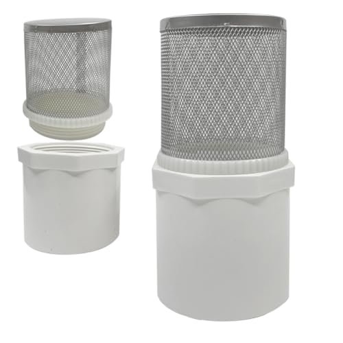 1" Stainless Steel Filter Cover Connected to 1 inch/DN25 PVC Water Pipe, Suction Strainers Used to Remove Debris and Reduce Solid Entry - size: 1"DN25