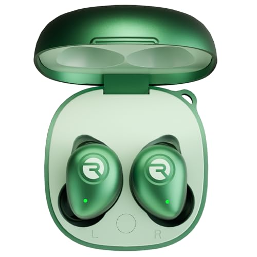 Raycon Fitness Bluetooth Wireless Earbuds + Microphone with Active Noise Canceling, Sweat & Water-Resistant Earphones, Running Headphones, Ear Buds Wireless Bluetooth 56 Hours Playtime (Green) - color: Green