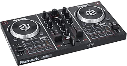 Numark Party Mix - Complete DJ Controller Set for Serato DJ with 2 Decks, Party Lights, Headphone Output, Performance Pads and Crossfader/Mixer
