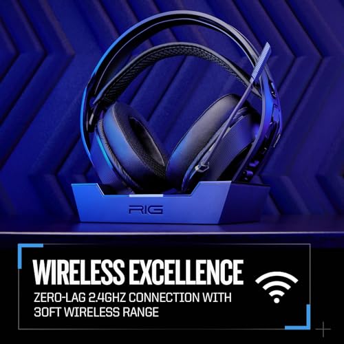 RIG 800 PRO HS Wireless Gaming Headset & Multi-Function Base Station PS5 | Low-latency 2.4GHz wireless for PlayStation PS4, PS5, PC, Mac, USB – Multiplatform - 60 Hour Battery - Flip-to-Mute Mic