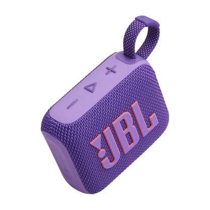 JBL Go 4 - Ultra-Portable, Waterproof and Dustproof Bluetooth Speaker, Big JBL Pro Sound with Punchy bass, 7-Hour Built-in Battery, Made in Part with Recycled Materials (Purple) - color: Purple
