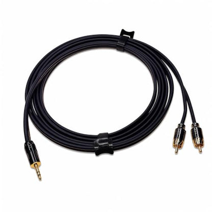 3.5mm to RCA Cable 10FT — OFC Gold-Plated 1/8 Inch Stereo Aux Y Splitter Cord for iPhone iPad Android Laptop to Car Stereo Home Theater Amplifier Receiver Speaker