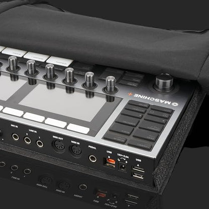 Musiin DAW Controller Cover Compatible with NI Maschine+ Plus MK3 | Custom-fit controller cover with waterproof fabric, padded lining, cable access, and hook-and-loop closure for Daily Protect